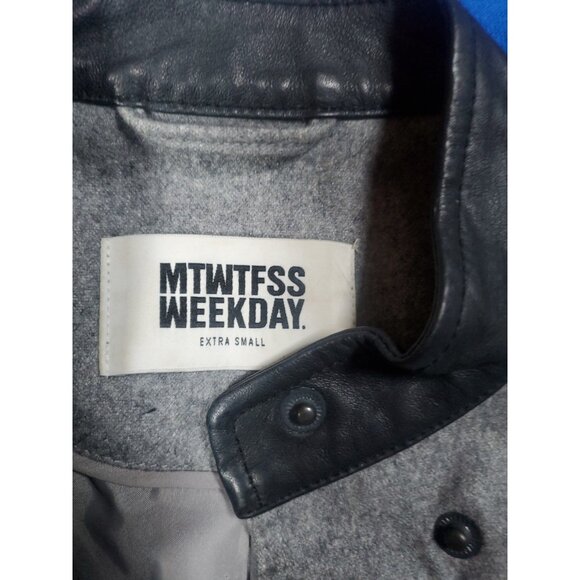 MTWTFSS Weekday Women Nikita Mix Jacket Biker Size XS NEW NWOT - Picture 5 of 16